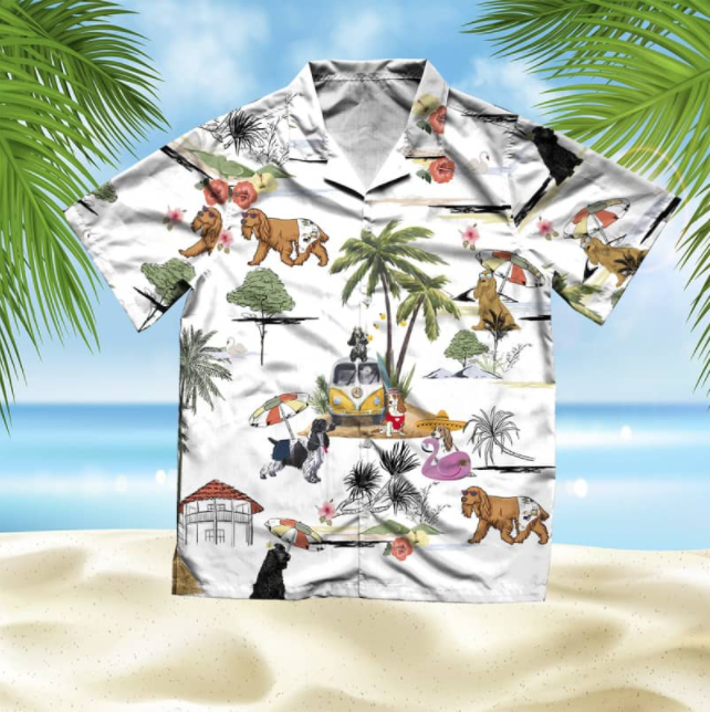 Cocker Spaniel Beach All Over Printed Hawaiian Shirt Ha56502