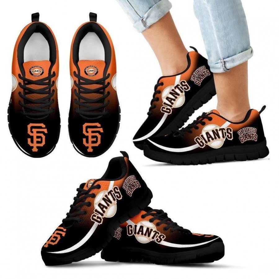 Mystery Straight Line Up San Francisco Giants Sneakers #805