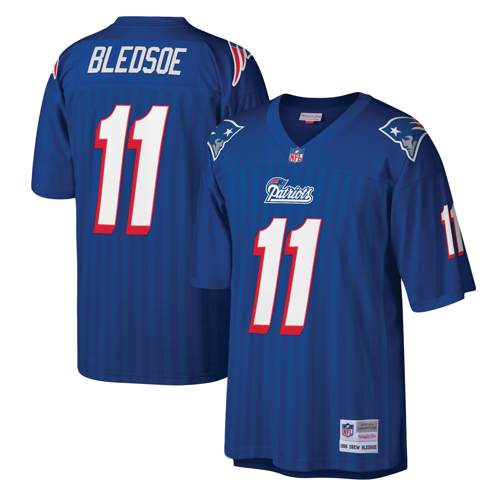 Men’s New England Patriots Drew Bledsoe Mitchell & Ness Royal Legacy Jersey