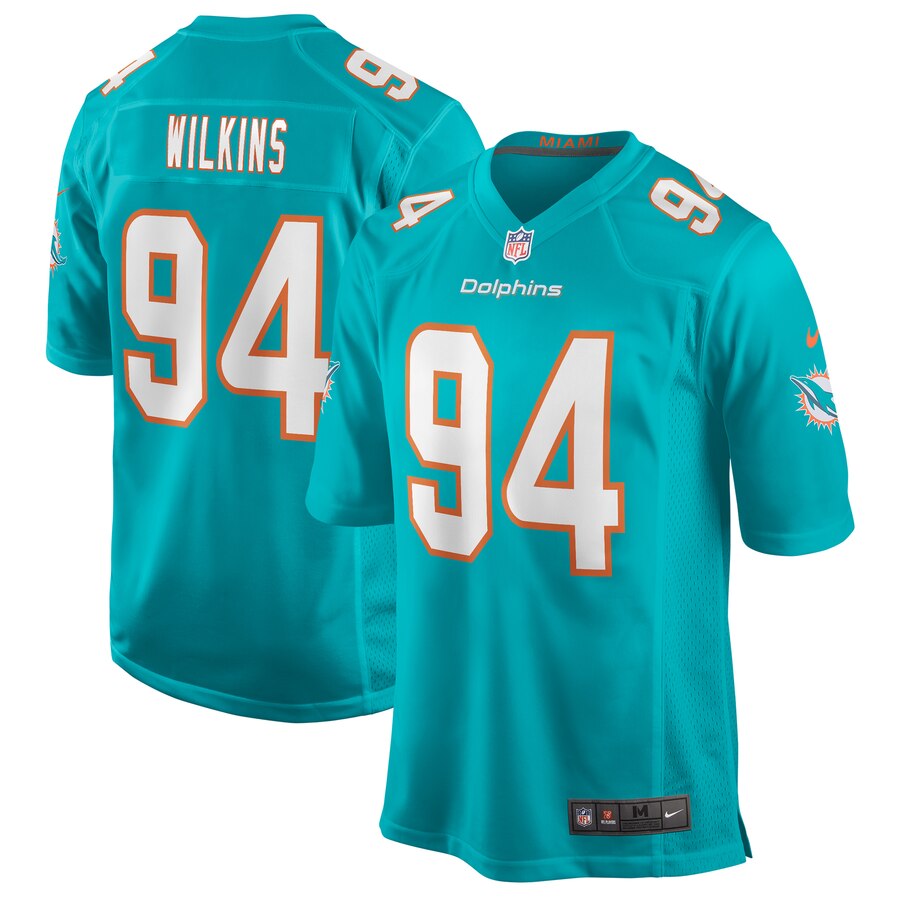 Christian Wilkins Miami Dolphins Nike Game Jersey – Aqua