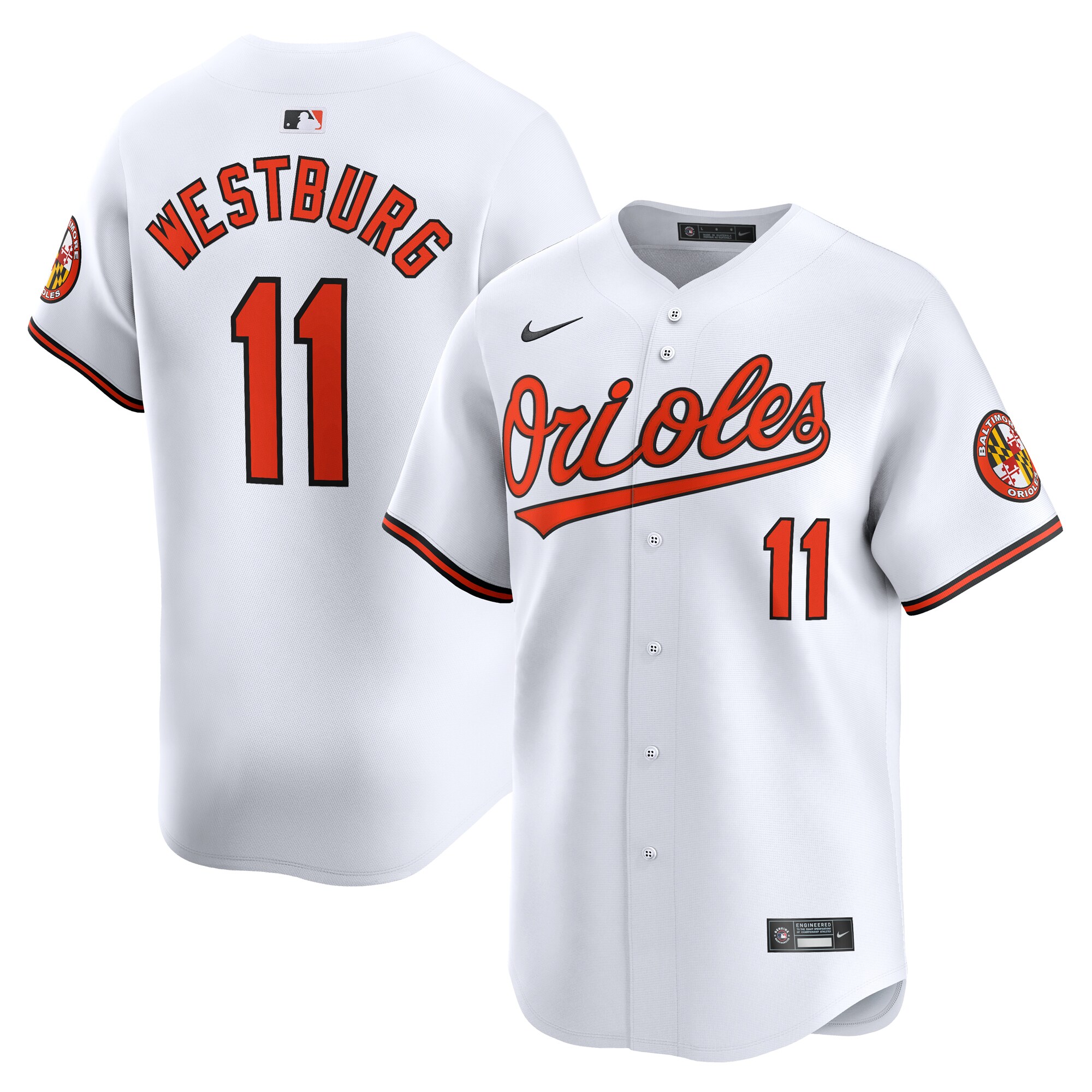 Jordan Westburg Baltimore Orioles Home Limited Player Jersey – White