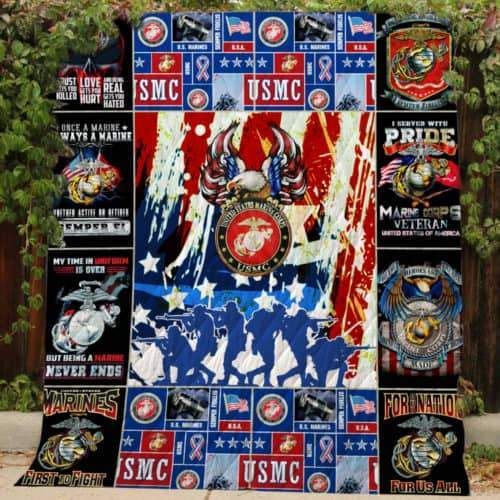 Usmc Veteran 3D Quilt Blanket HGM24