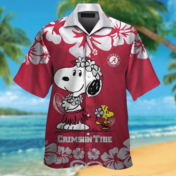 Alabama Crimson Tide & Snoopy Hawaiian Shirt