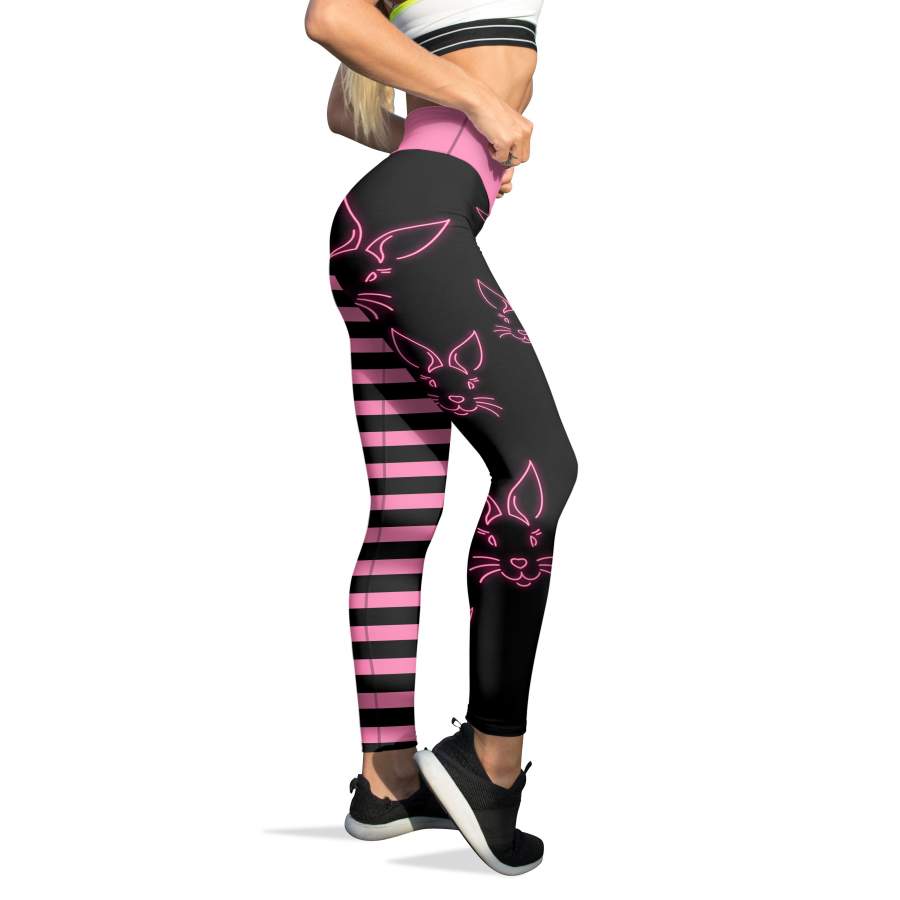 Bunny Glow Easterstripes Leggings