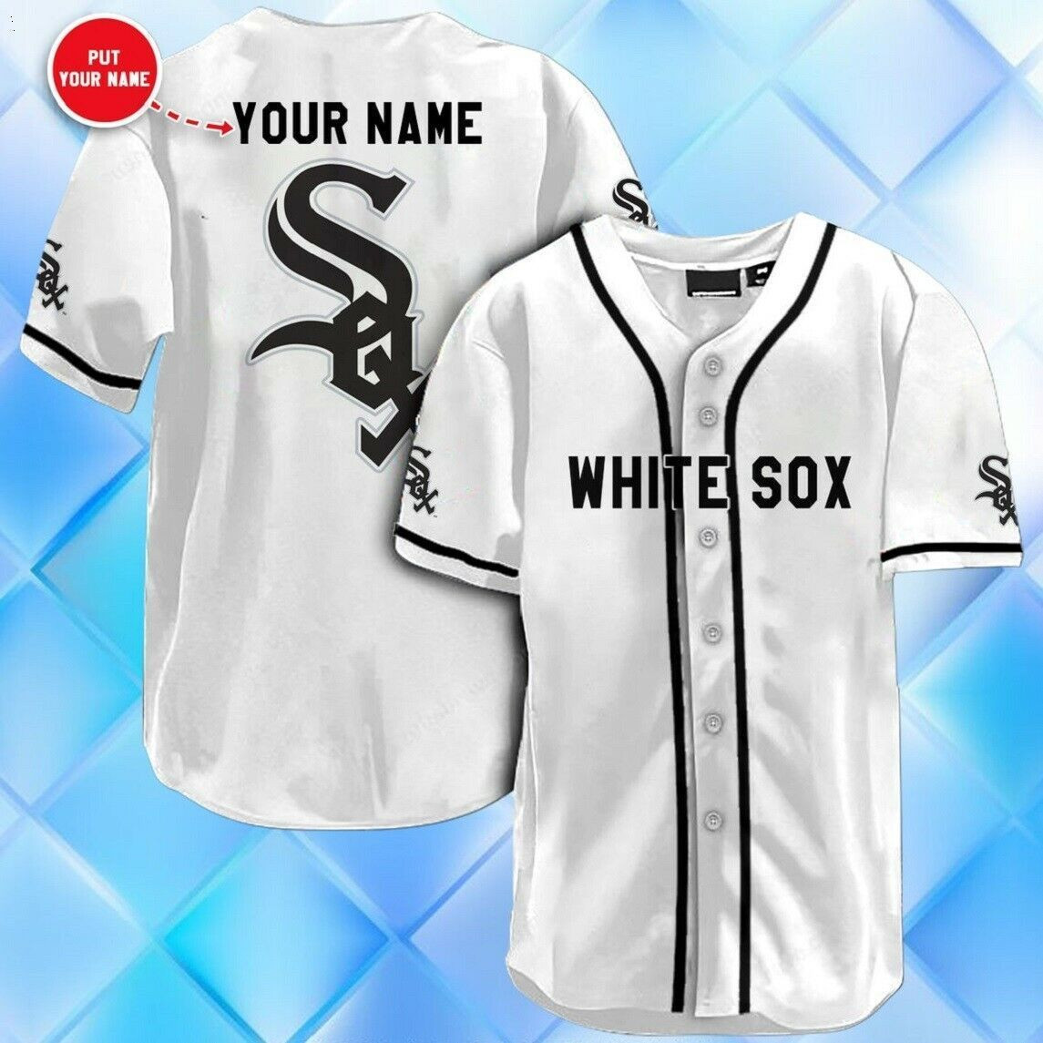 [Custom Name] Chicago White Sox All Over Print Baseball Jersey For Fans