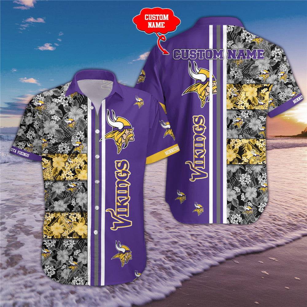 Minnesota Vikings Hawaiian Shirt Custom Name