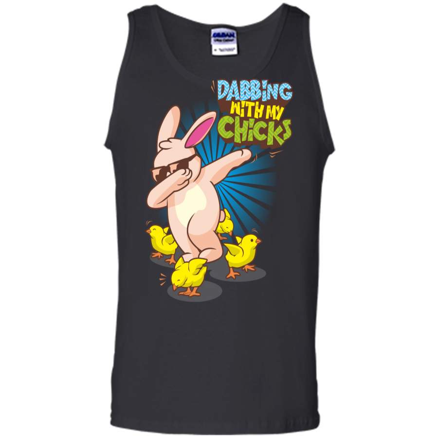 Bunny Rabbit Dabbing with my Chicks T-Shirt Easter Dab Tee Tank Top