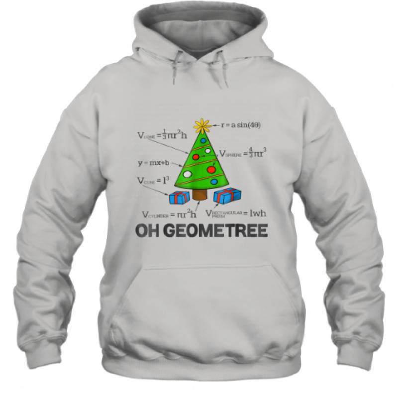 Math Geometry Christmas Tree Geometree Teacher Shirt Hoodie