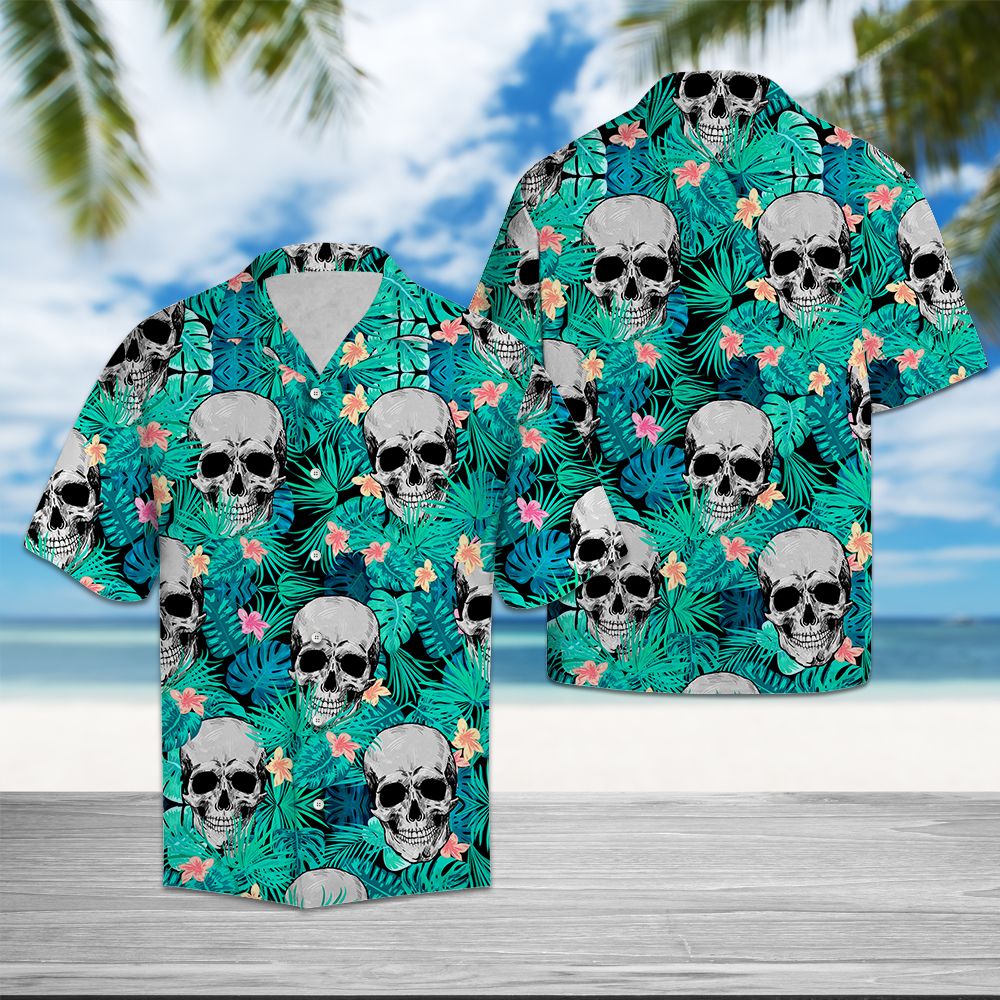 Skull Tropical Hawaii Shirt For Men Women Ha11888