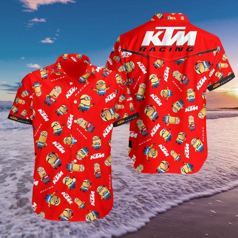 3D All Over Printed KTM- BDA HAWAIIAN Shirts Ver 1 (Red)