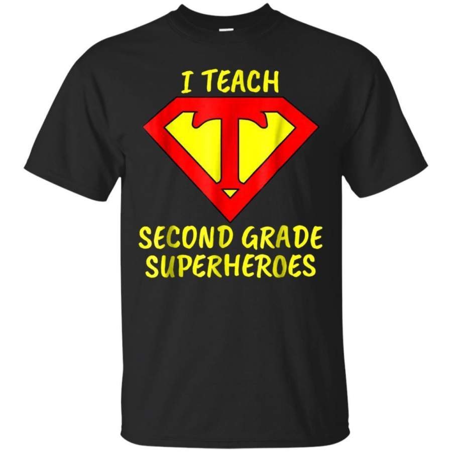 AGR I Teach Superheroes Second Grade Teacher Tshirt Jaq T-shirt