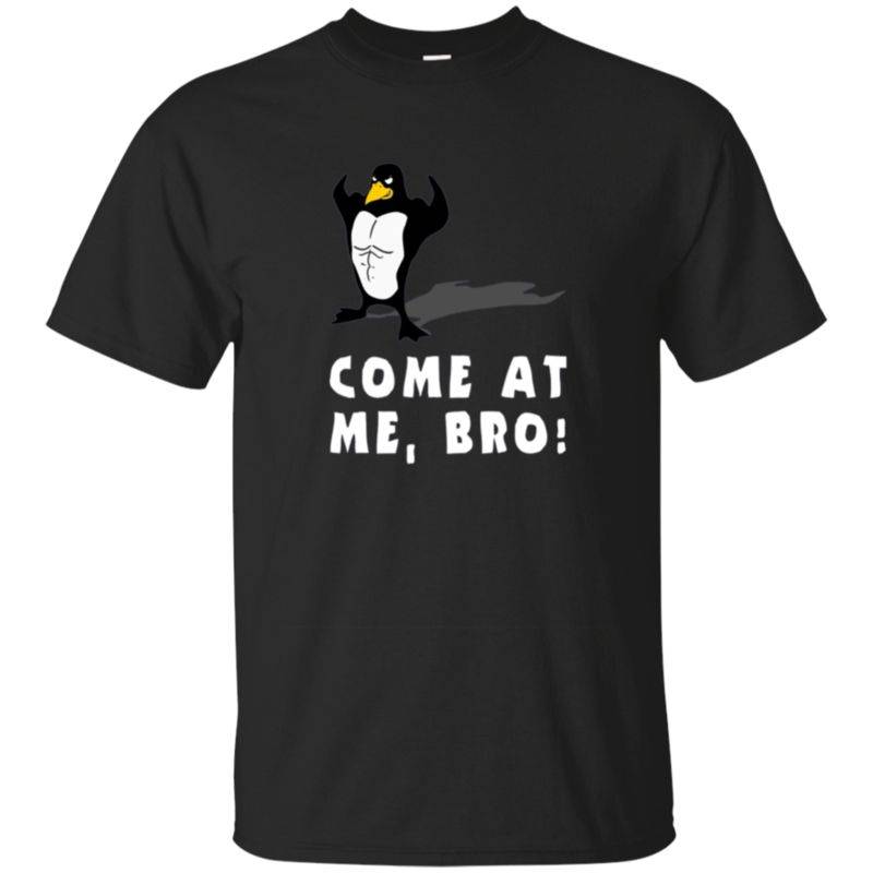 Penguin Funny T Shirt, Come At Me Bro, Workout Mma Fitness