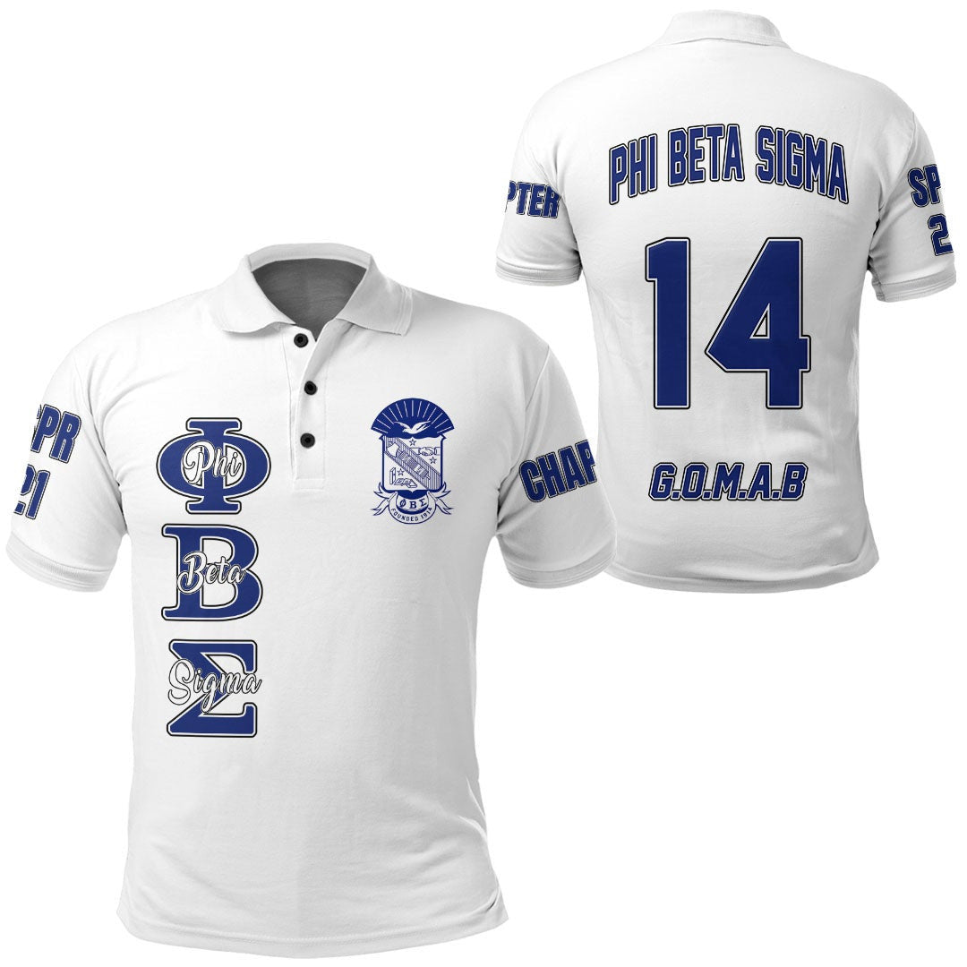 Fraternity Polo – Personalized Phi Beta Sigma White Polo Shirt