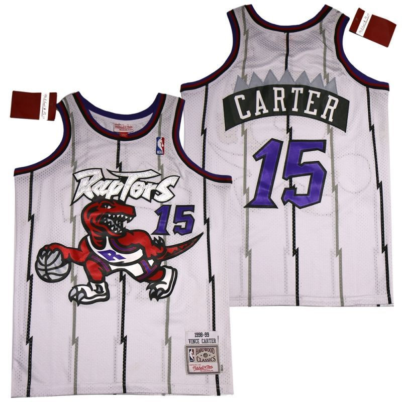 Toronto Raptors Vince Carter #15 NBA Throwback White Jersey