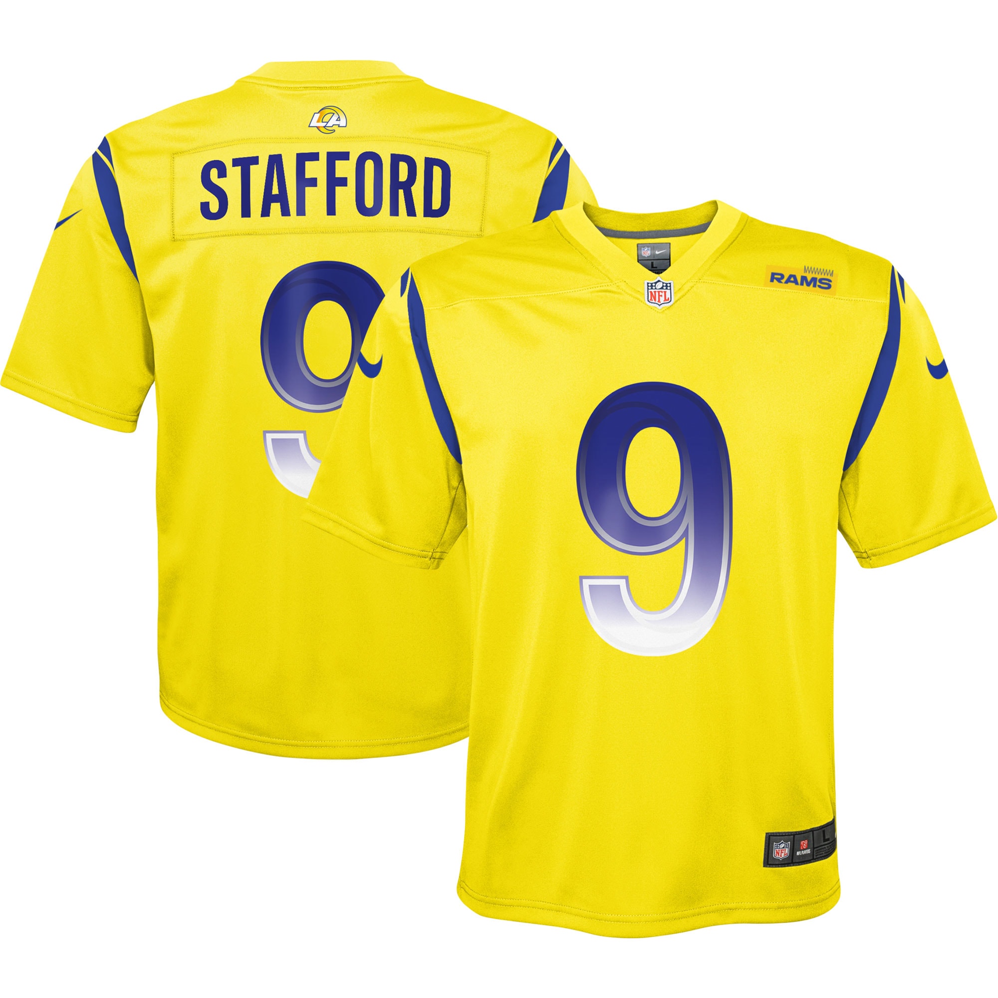 Matthew Stafford Los Angeles Rams Youth Inverted Game Jersey – Gold