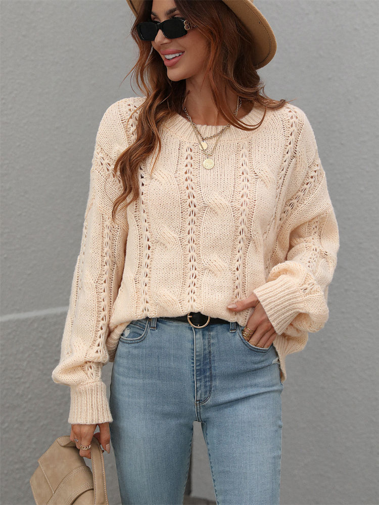 Sweater Women 2022 Autumn Winter New Solid Loose Large O-Neck Knitting Oversized Sweater Office Lady Pullover Sueter Mujer alx