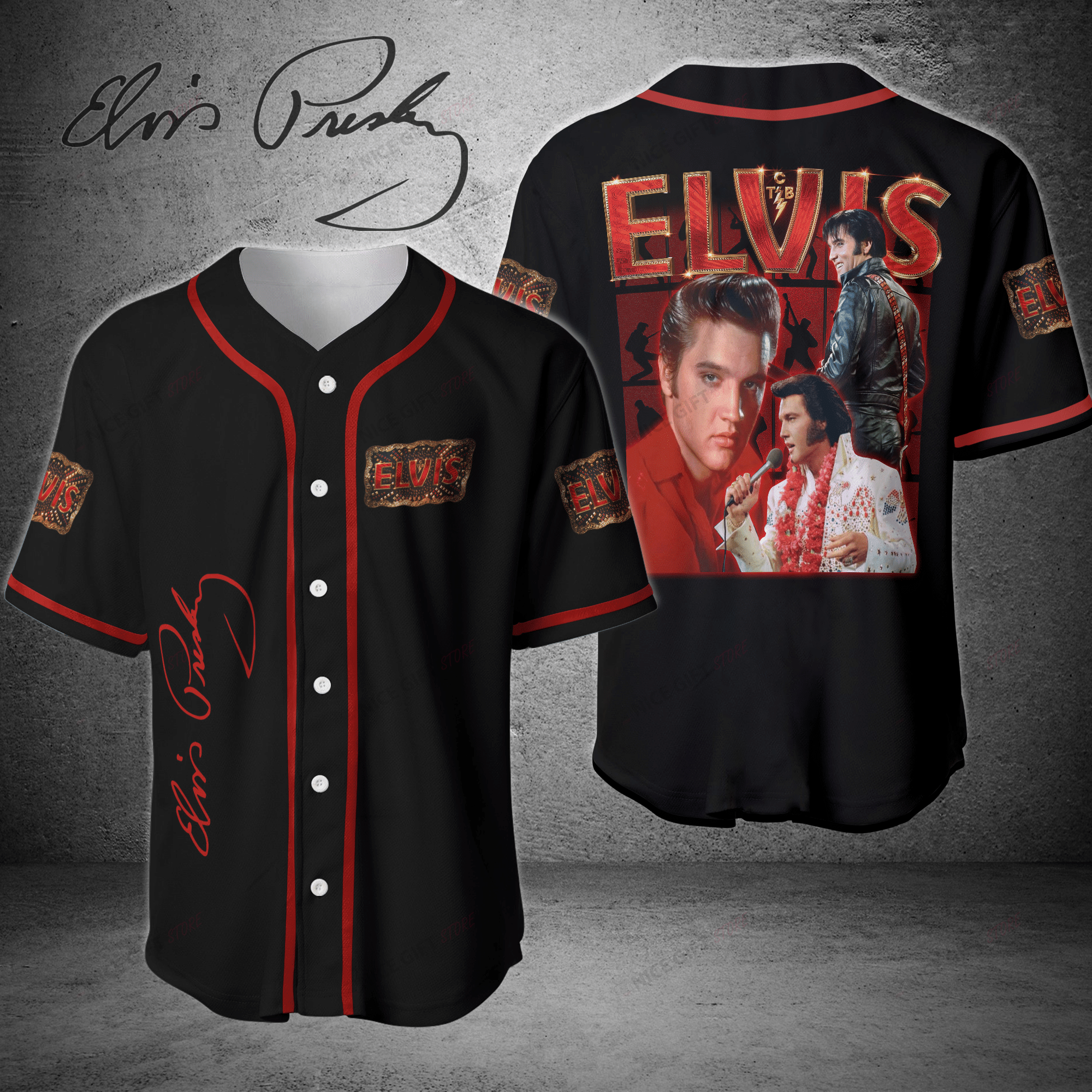 Elvis Presley Baseball Jersey Bbj-E7E2