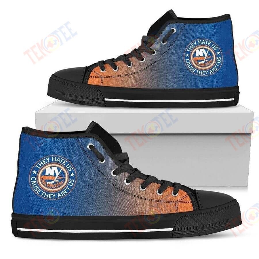 Mens Womens Cool They Hate Us Cause They Aint Us New York Islanders High Top Shoes TMT279