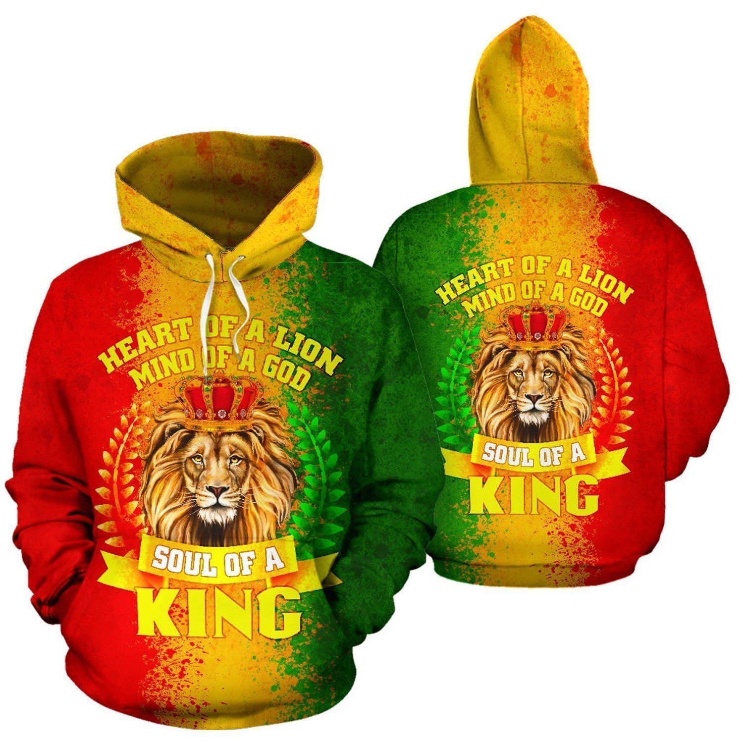 African Heart Of A Lion Cool Design 3D Printed Sublimation Hoodie Hooded Sweatshirt Comfy Soft And Warm For Men Women S to 5XL CTC1501814