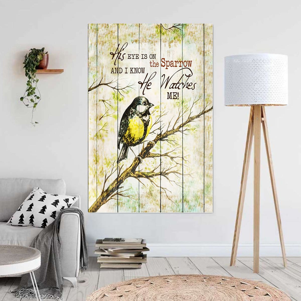 Canvas Prints His Bye Is On The Sparrow Wall Art Home Decoration