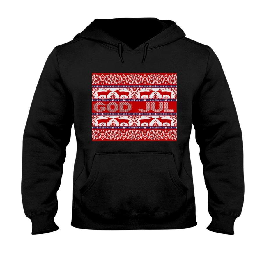 God Jul Christmas Gift Pillow Cover Hoodie