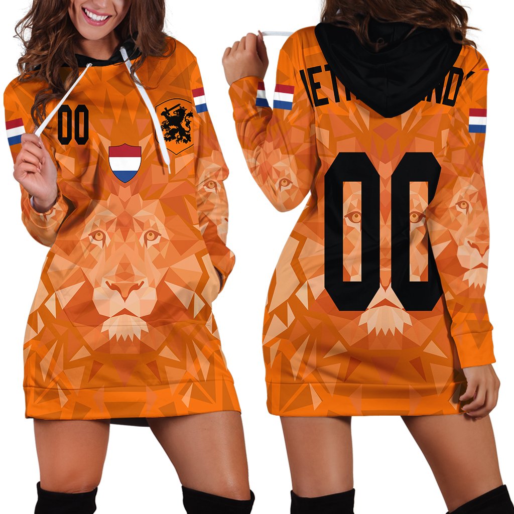 (Custom) Netherlands Lion Hoodie Dress Euro Soccer A27