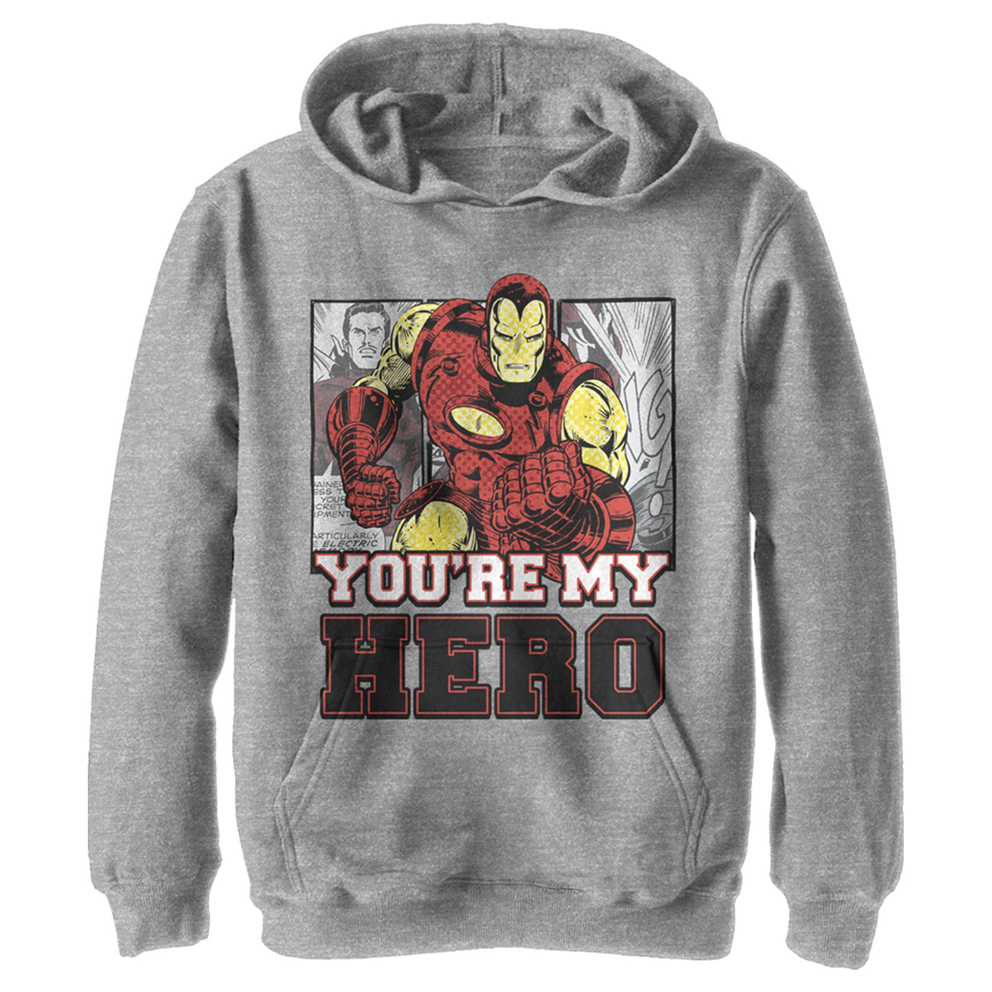 Boy’S Marvel Iron Man You’Re My Hero Pull Over Hoodie