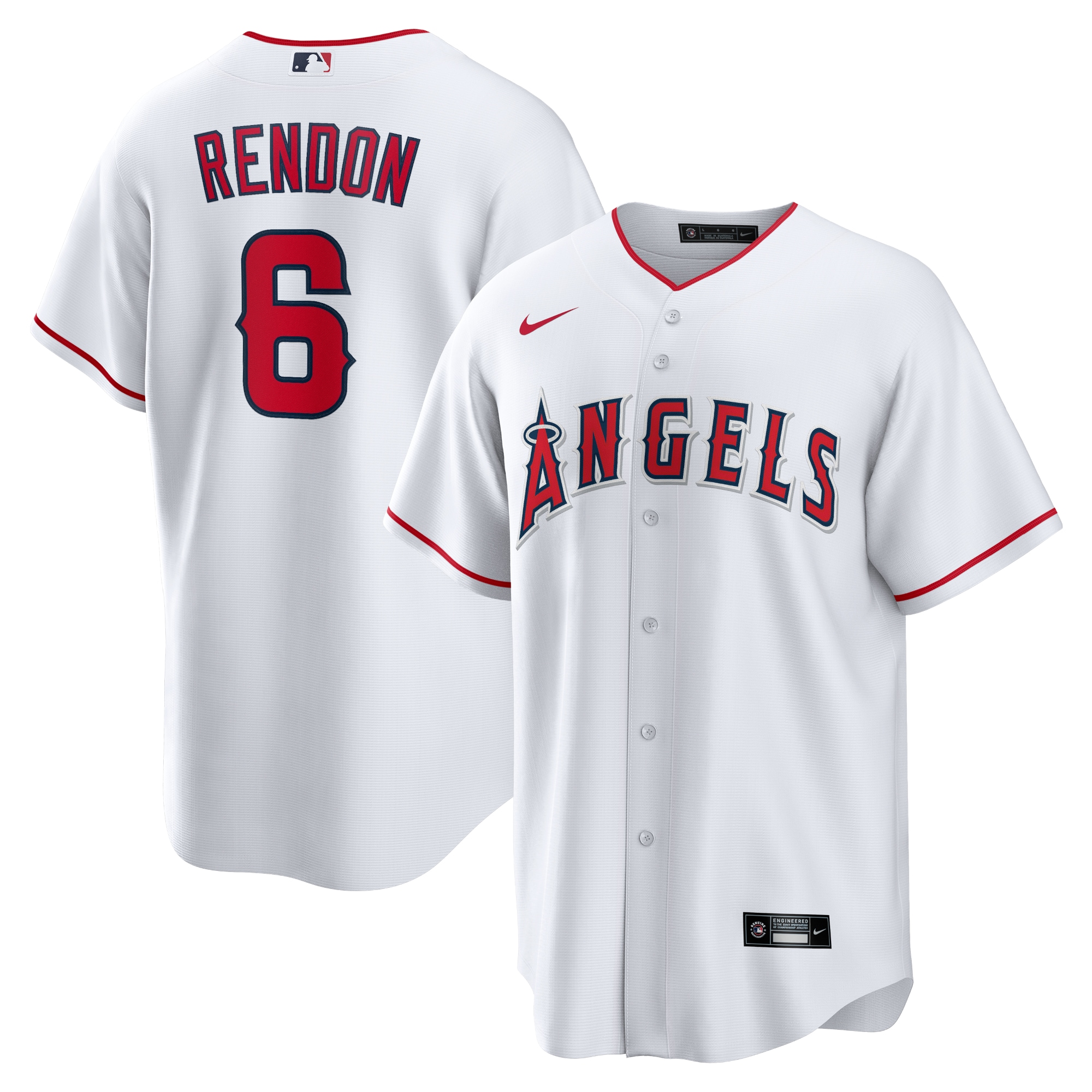 Men’s Los Angeles Angels Anthony Rendon White Home Player Name Jersey