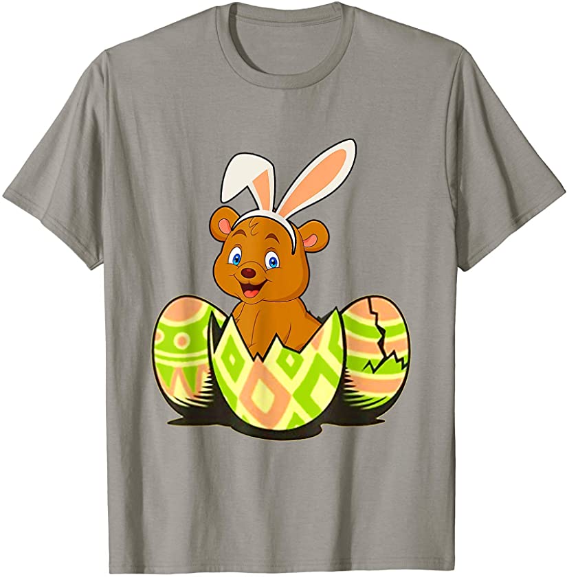 Cute Bear Easter Bunny Eggs Costume Easter Day Gift T-Shirt