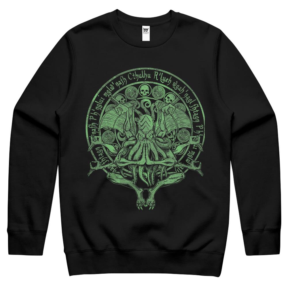 The Idol Sick Green Variant Cthulhu God Art Crewneck Sweatshirt