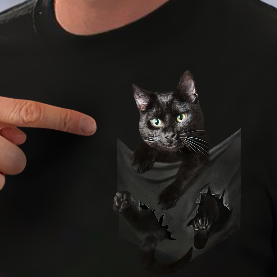 Black Cat In Pocket Gift Standard/Premium T-Shirt