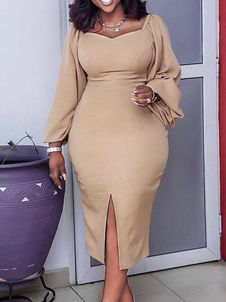 Autumn Winter New Solid Plus Size Sexy Dress Women Long Sleeve Elegant Fashion Oversized Vestidos De Fiesta Aesthetic Robe Femme alx