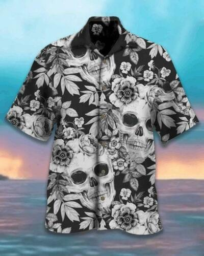 Dark Flower And Skull Hawaii Shirt Crazy Funny Hawaii Vintage Hawaii Ha8845