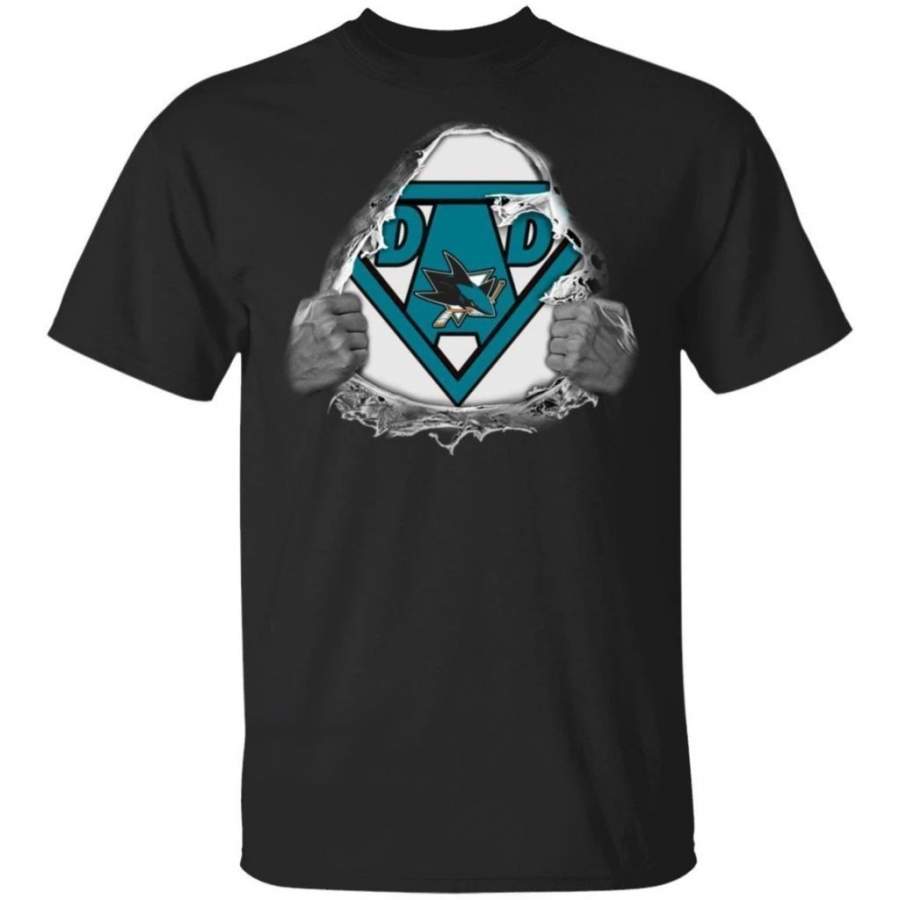 Dad Super Fan San Jose Sharks Hockey T-Shirt Gift For Dad