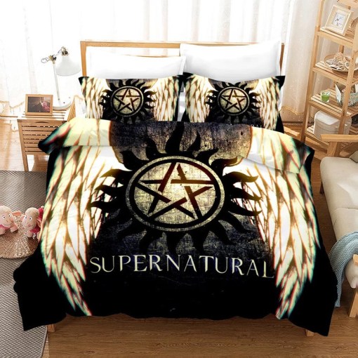 Supernatural Dean Sam Winchester 7 Duvet Cover Pillowcase Home Decor 3D Bedding Set