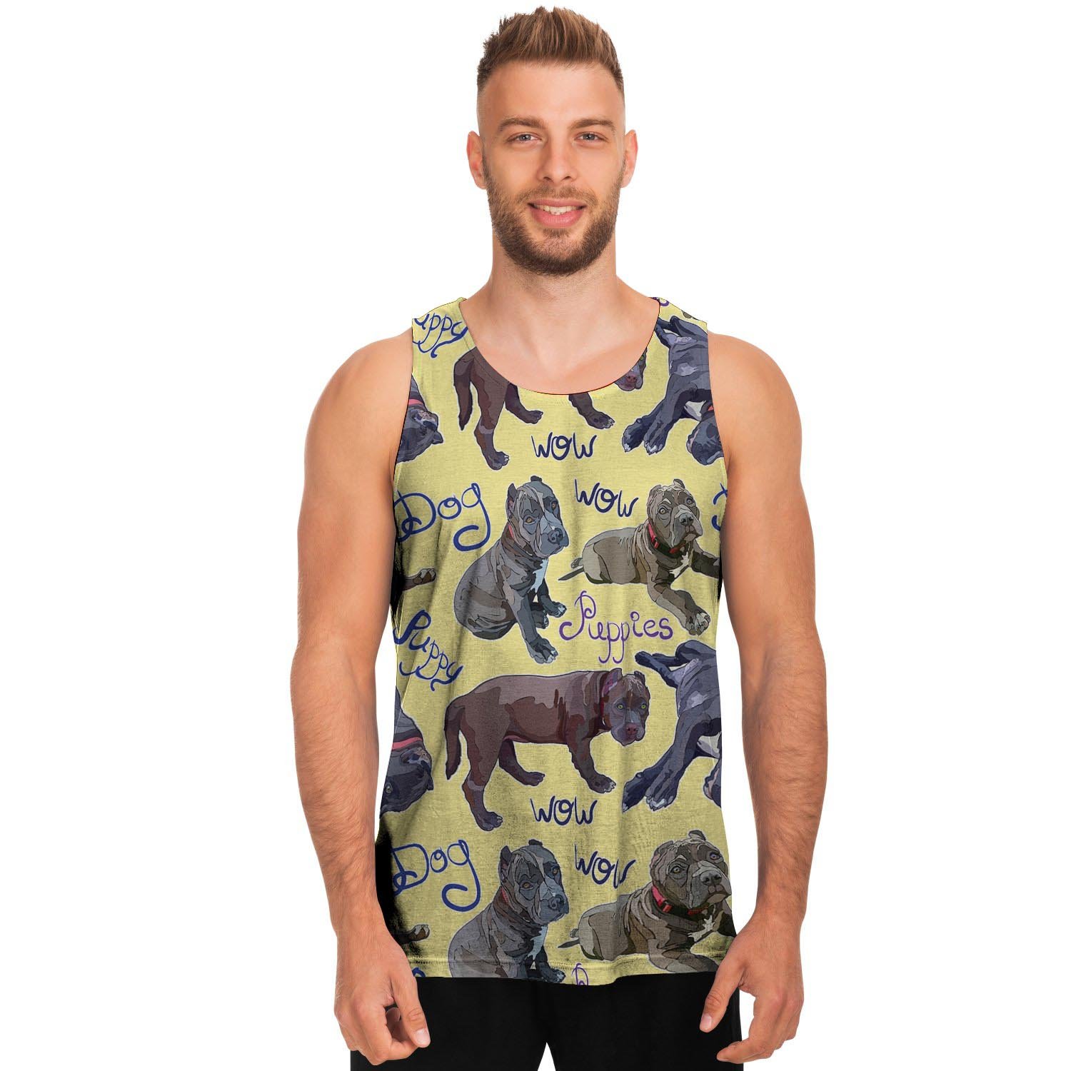 Pitbull Puppy Men’S Tank Tops