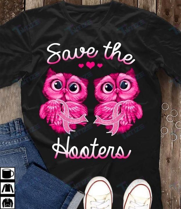 Breast Cancer Awareness Save The Hooters Graphic Unisex T Shirt, Sweatshirt, Hoodie Size S – 5Xl