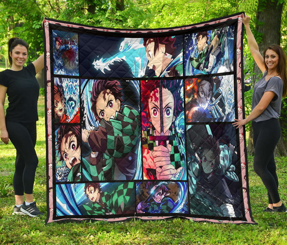 Tanjiro Kamado Demon Slayer Premium Quilt Blanket Anime Home Decor Custom For Fans Na031501