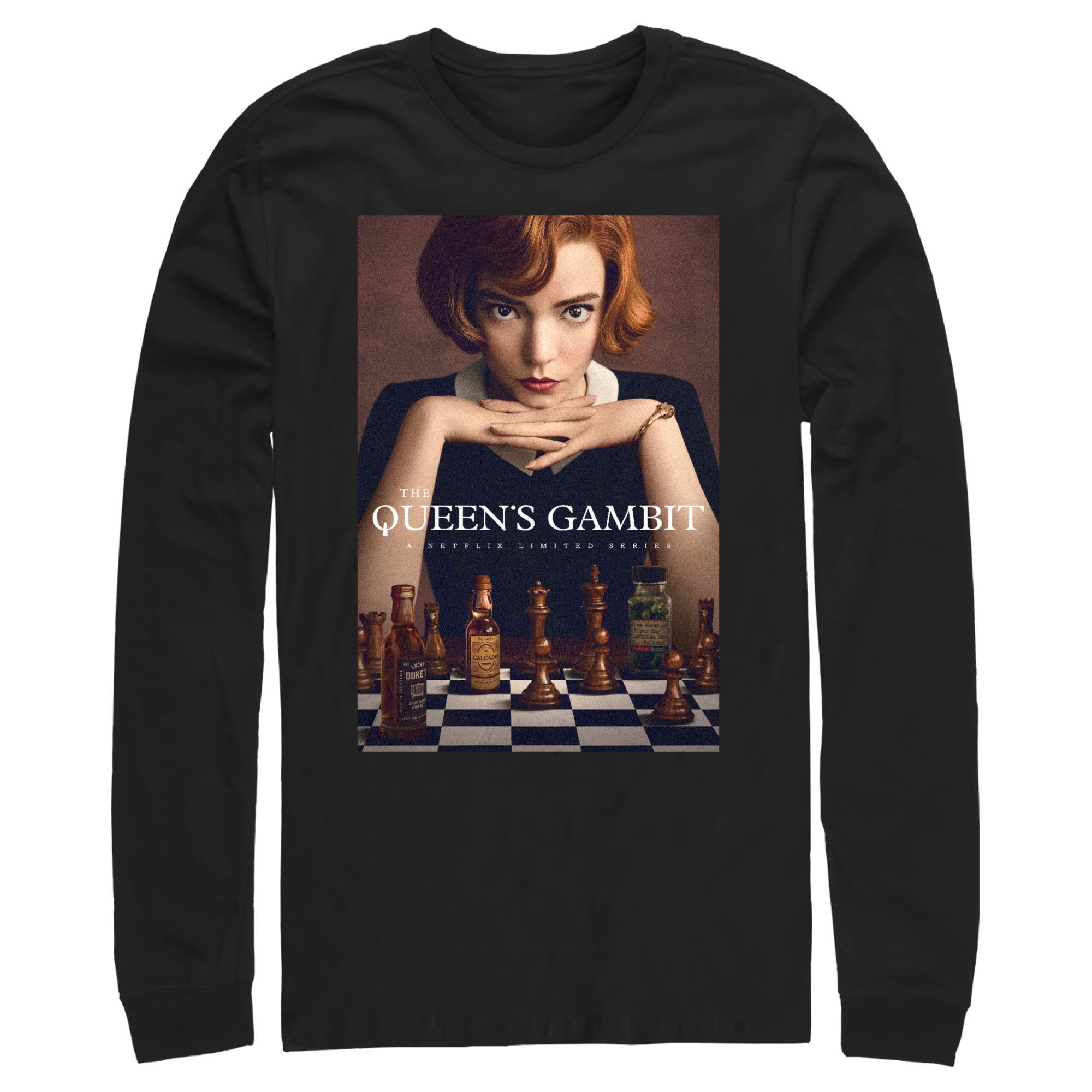 The Queen’S Gambit Men’S Beth Harmon Poster  Long Sleeve Shirt