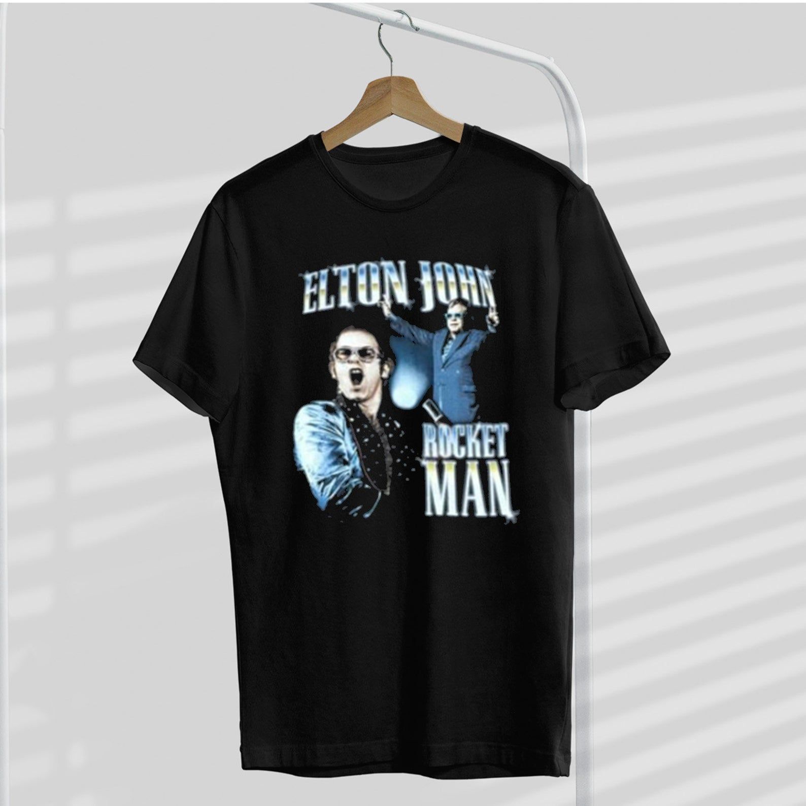 New Elton John Rocketman Then And Now Vintage Classic S T-shirt - Love ...