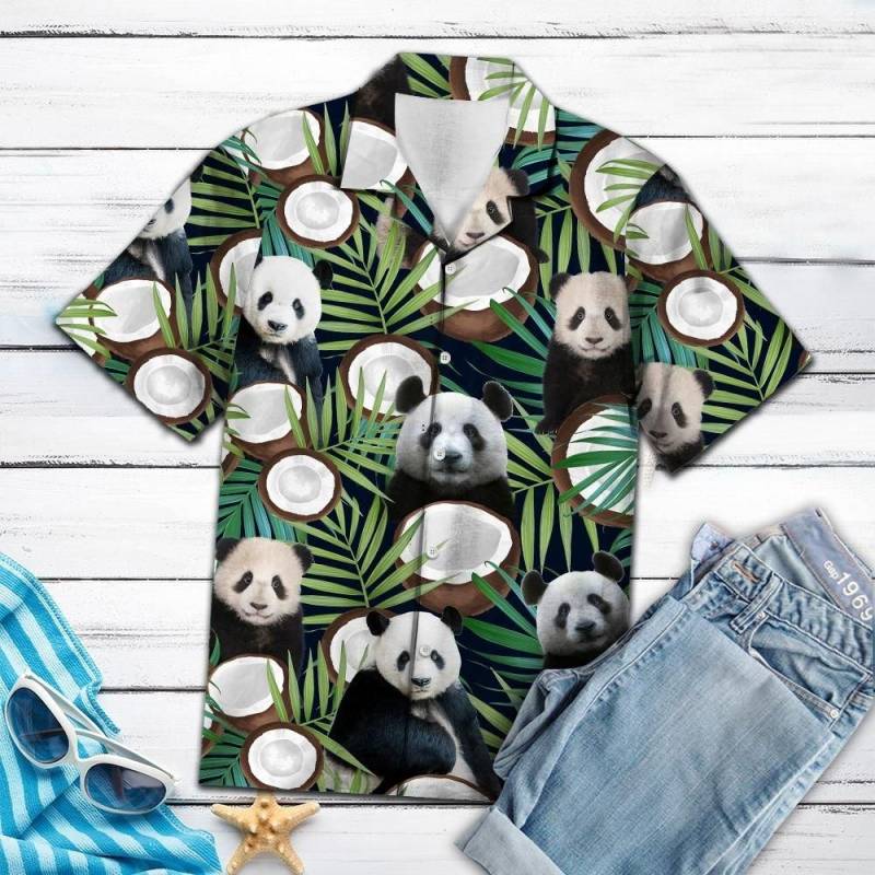 Artsyhomes Panda Coconut Tropical Hawaiian Ha61921