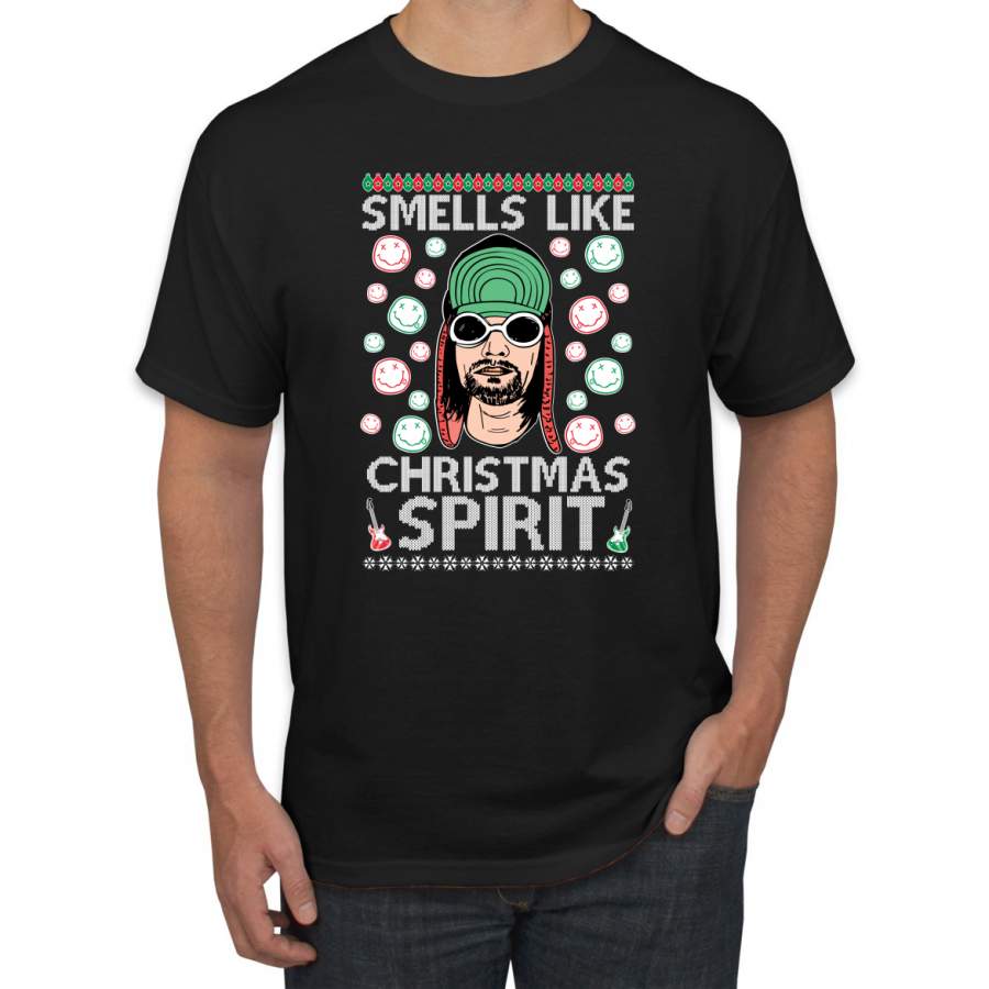 Smells Like Christmas Spirit Ugly Christmas Sweater Christmas Men’s Graphic T-Shirt