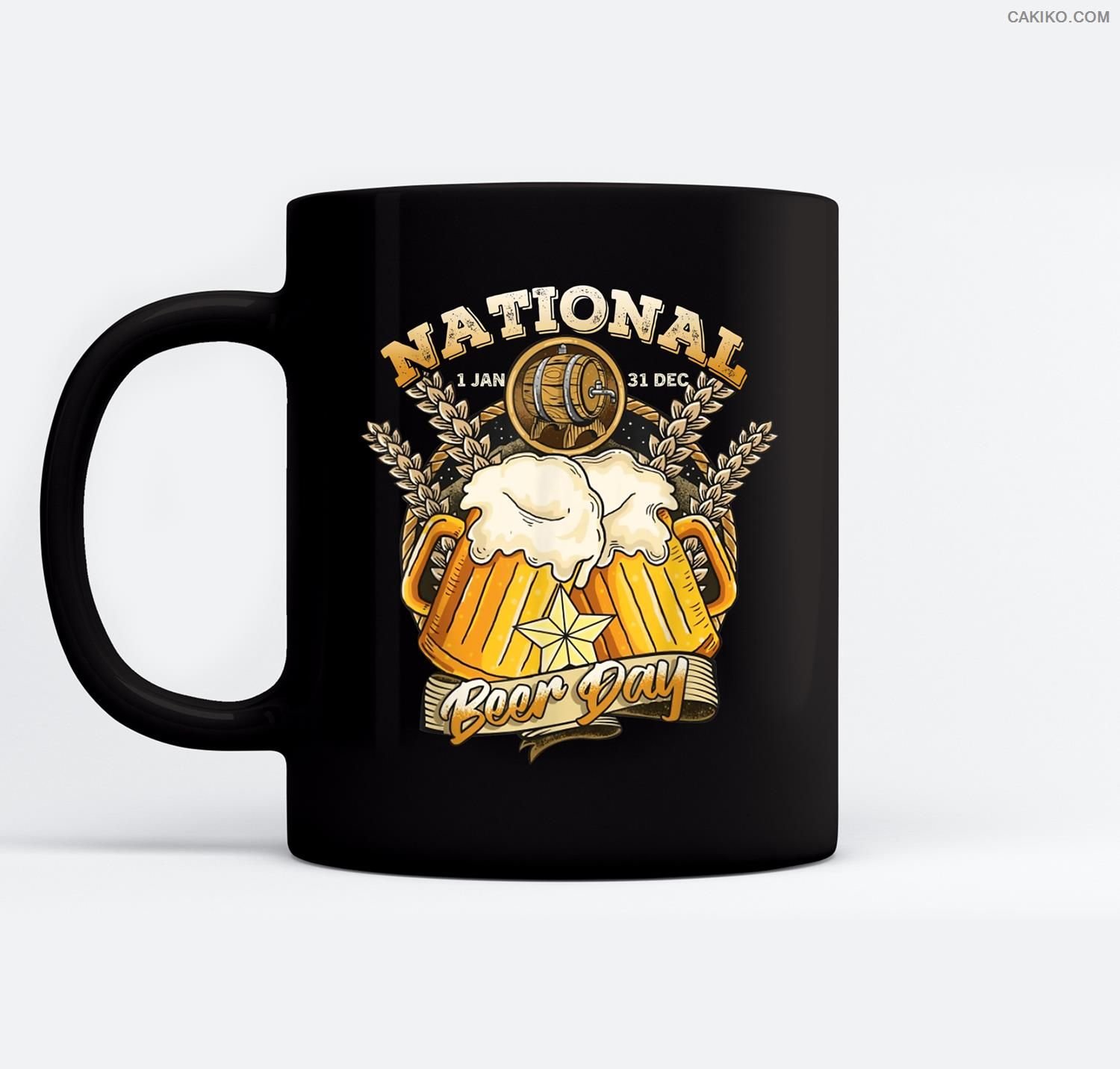 National Beer Day Ceramic Coffee Black Mugs