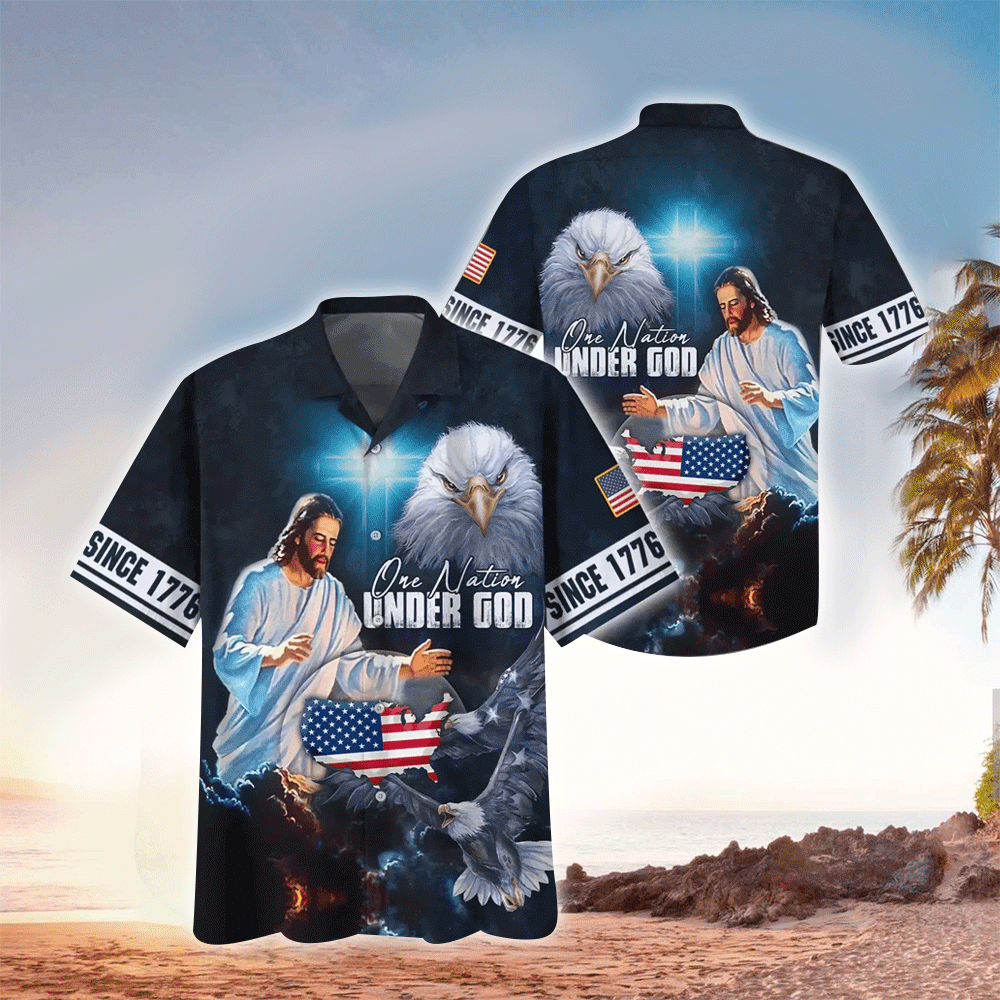 Christian Jesus One Nation Under God Hawaii Shirt Ha45788