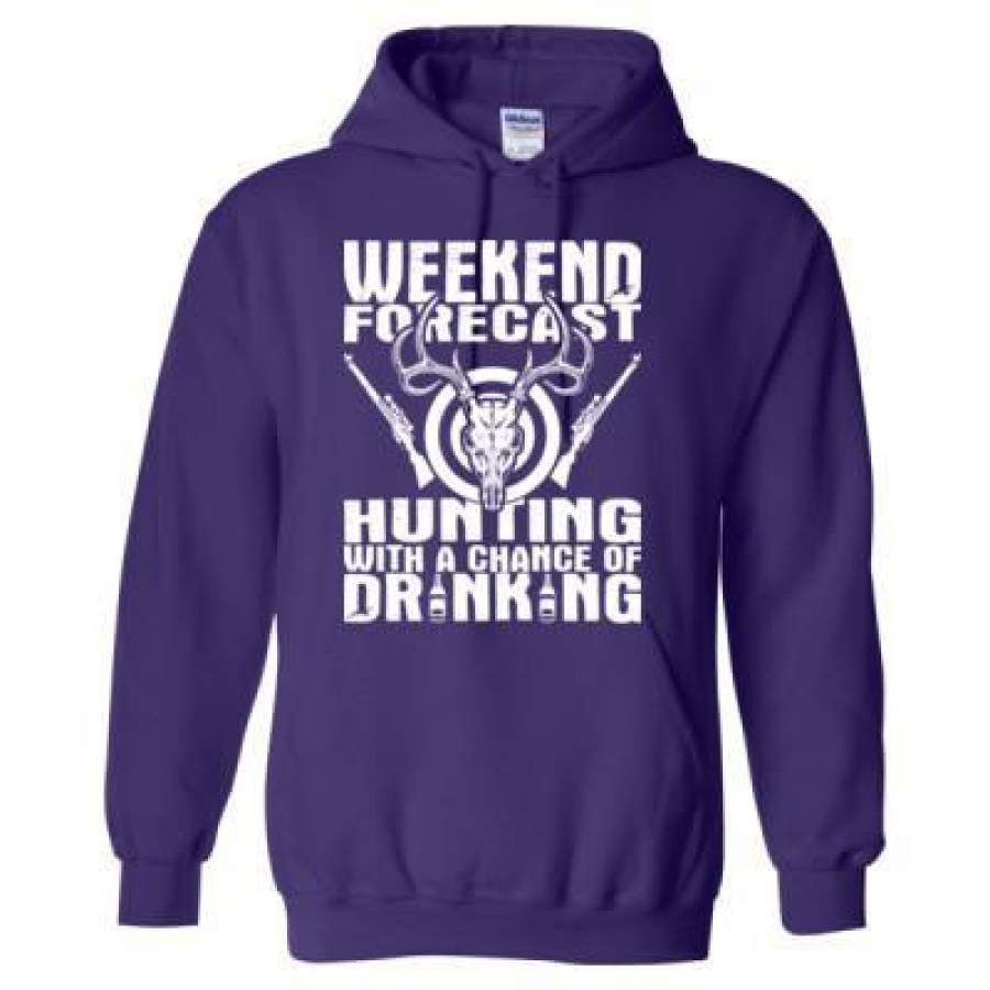 AGR Weekend Forecast Hunting With A Chance Of Drinking Gun – Heavy Blend™ Hooded Sweatshirt