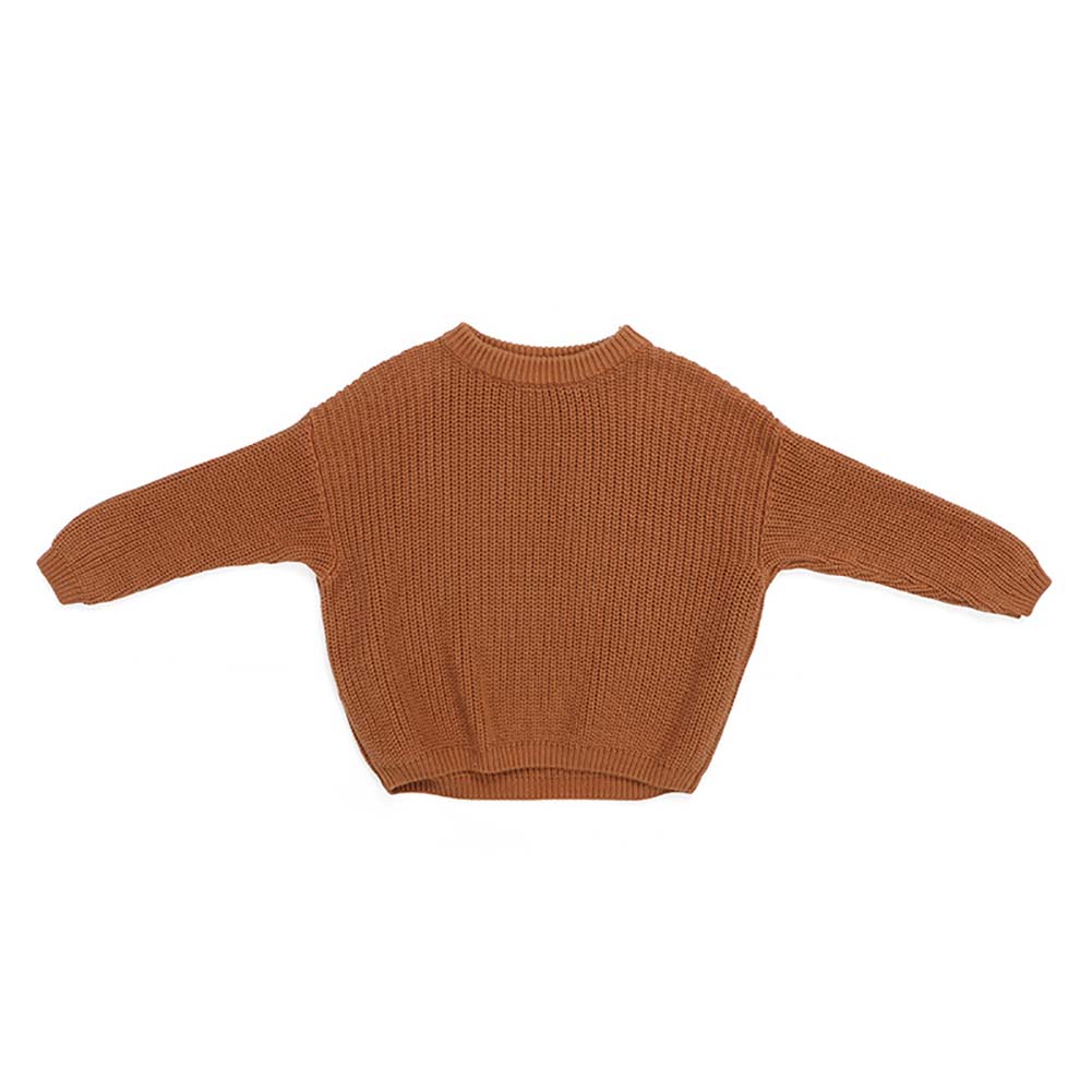 1-5 Years Autumn Winter Toddler Baby Kids Solid Sweater Children Kids Pullover O-Neck Knitted Sweater alx