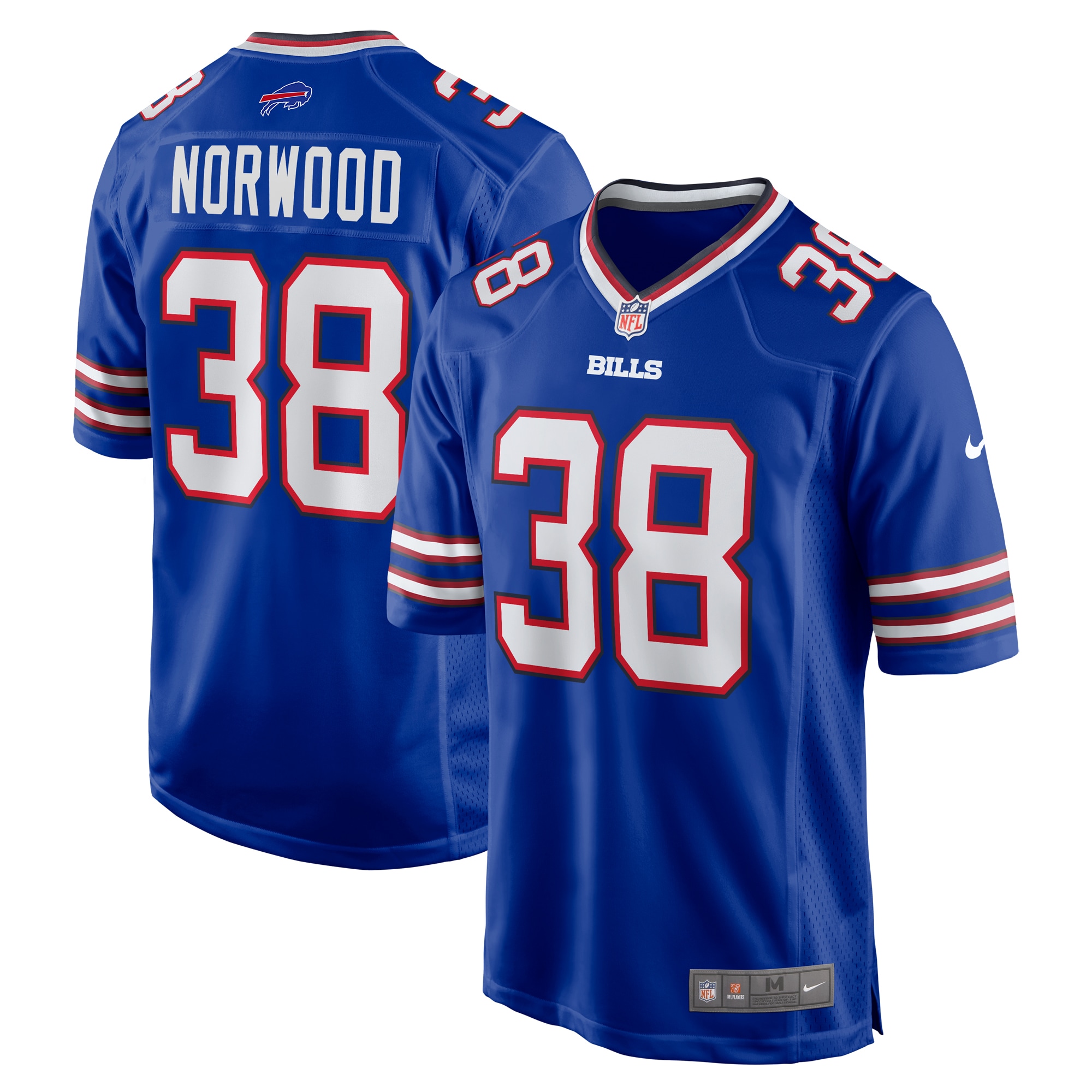 Tre Norwood Buffalo Bills Team Game Jersey – Royal