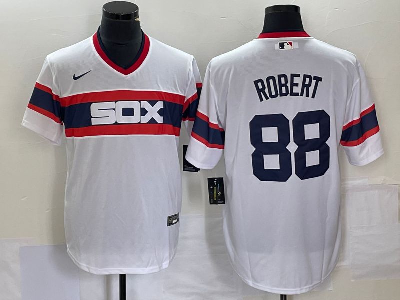 Chicago White Sox #88 Luis Robert Jersey – Black Blue