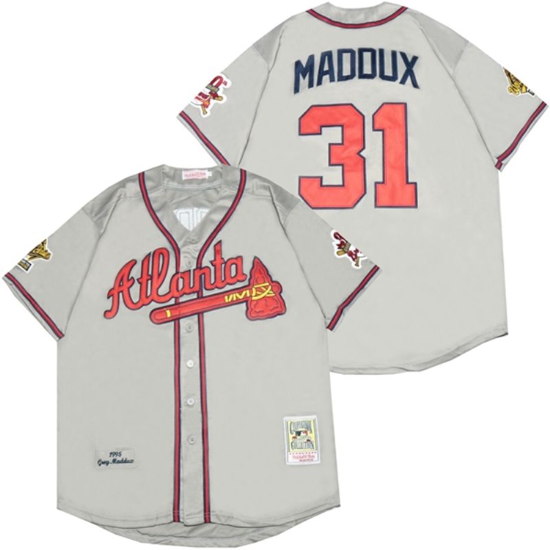 Atlanta Braves Greg Maddux #31 2020 MLB New Arrival Grey Jersey