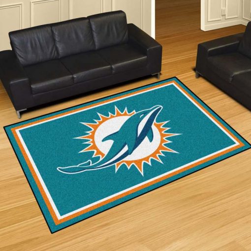 Miami Dolphins Logo Custom Area Rug Carpet Full Sizes Home Living Rugs Carpet Decor